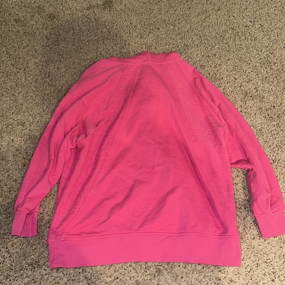 Vibrant Pink Hoodie with Zip Closure - Picture 4 of 5
